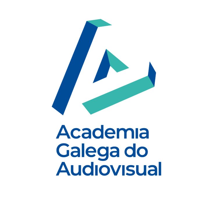 Imaxe corporativa da Academia Galega do Audiovisual, entidade colaboradora para prácticas do alumnado